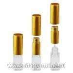 парфюм Флакон/Спрей *Кубик* 3.5ml *Стекло/Металл (Золото)